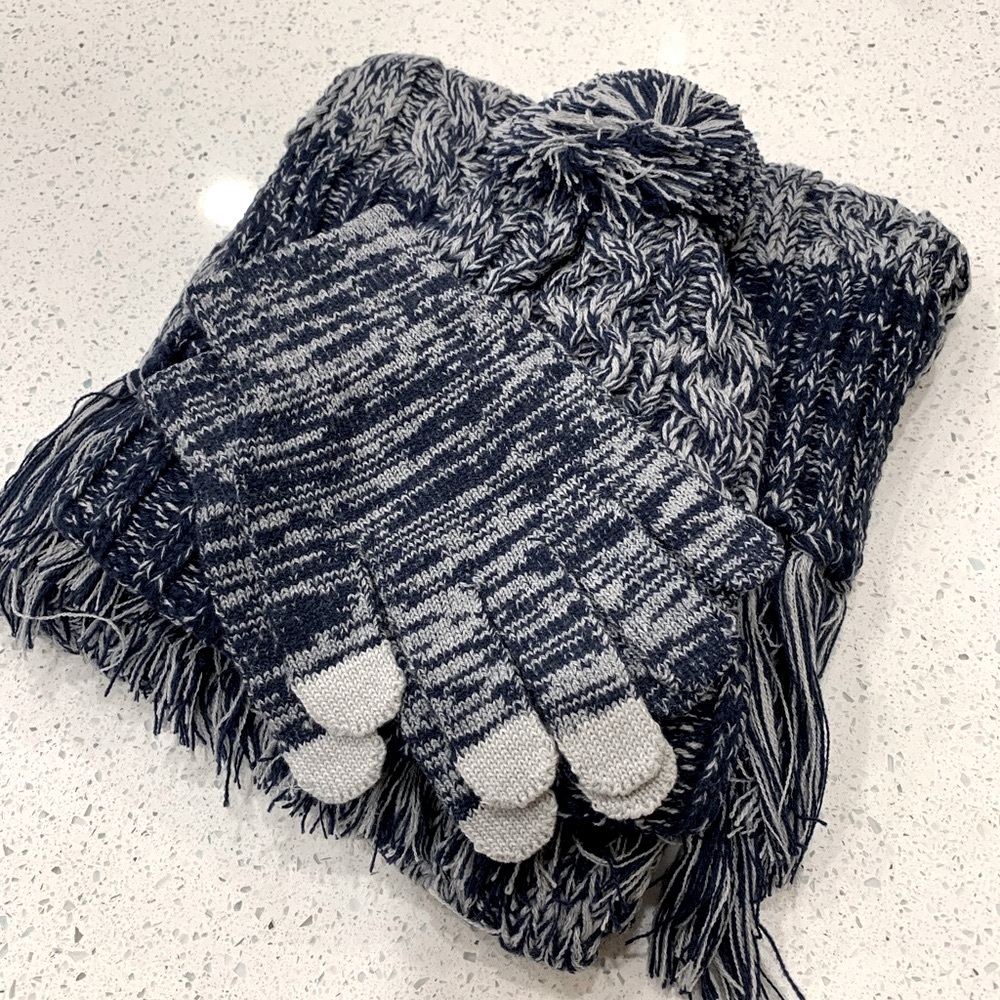Cozy Knit Hat, Scarf, and Gloves Set - Picture 2 of 4